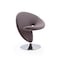 Manhattan Comfort Curl Swivel Accent Chair in Grey and Polished Chrome, PK2 2-AC040-GY - alternate 3